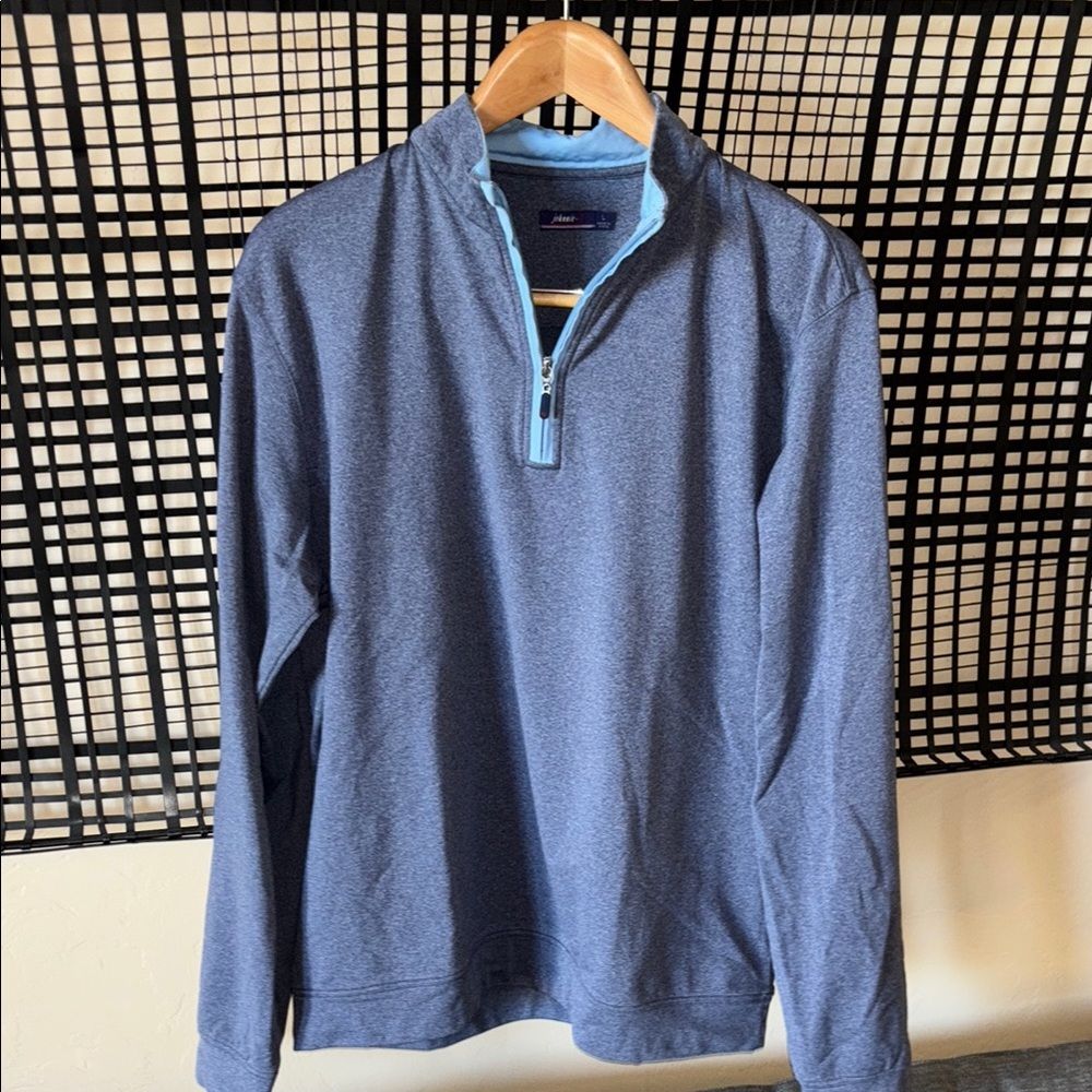 johnnie-O Heathered Navy Pullover quarter zip